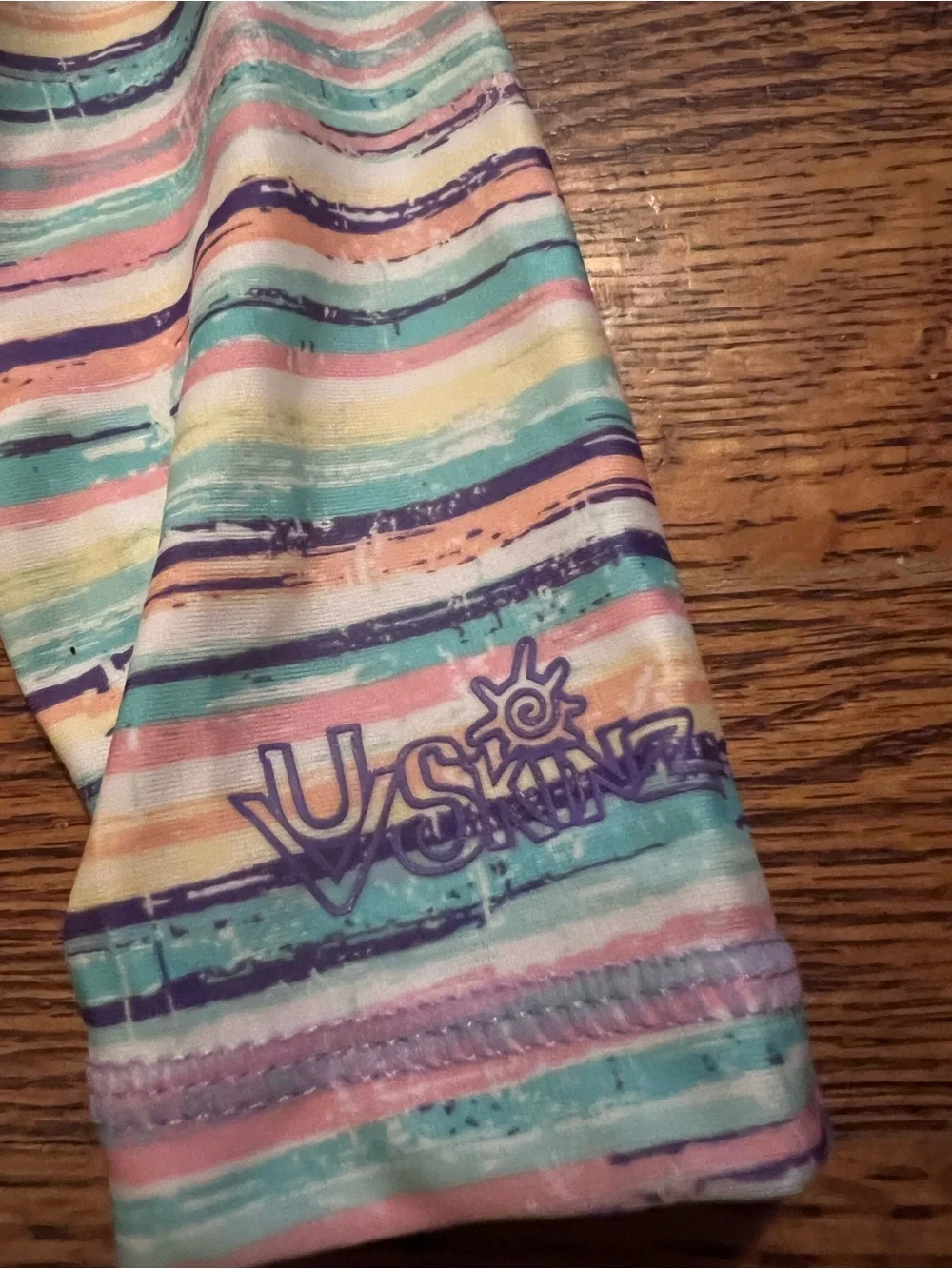 UVSkinz Kids Pastel Floral/Striped Swimsuit 3-Piece Set -NWOT - Size 4T